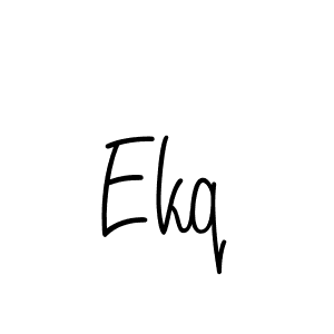 How to make Ekq name signature. Use Angelique-Rose-font-FFP style for creating short signs online. This is the latest handwritten sign. Ekq signature style 5 images and pictures png