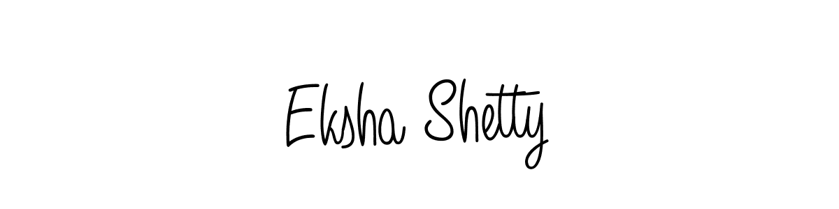 Create a beautiful signature design for name Eksha Shetty. With this signature (Angelique-Rose-font-FFP) fonts, you can make a handwritten signature for free. Eksha Shetty signature style 5 images and pictures png