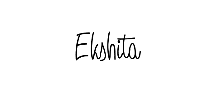 How to make Ekshita name signature. Use Angelique-Rose-font-FFP style for creating short signs online. This is the latest handwritten sign. Ekshita signature style 5 images and pictures png