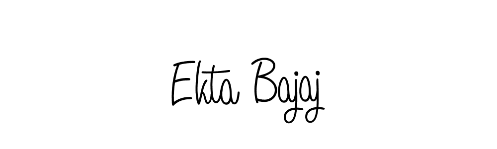 Ekta Bajaj stylish signature style. Best Handwritten Sign (Angelique-Rose-font-FFP) for my name. Handwritten Signature Collection Ideas for my name Ekta Bajaj. Ekta Bajaj signature style 5 images and pictures png