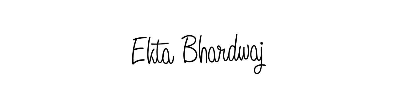 Design your own signature with our free online signature maker. With this signature software, you can create a handwritten (Angelique-Rose-font-FFP) signature for name Ekta Bhardwaj. Ekta Bhardwaj signature style 5 images and pictures png