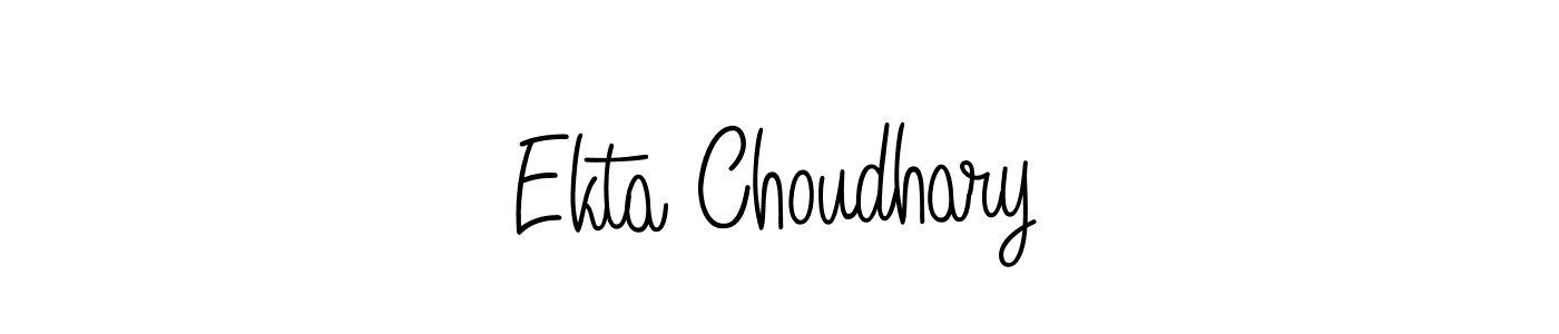You should practise on your own different ways (Angelique-Rose-font-FFP) to write your name (Ekta Choudhary) in signature. don't let someone else do it for you. Ekta Choudhary signature style 5 images and pictures png