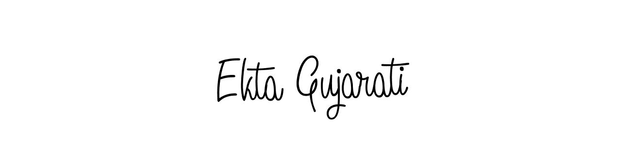 Create a beautiful signature design for name Ekta Gujarati. With this signature (Angelique-Rose-font-FFP) fonts, you can make a handwritten signature for free. Ekta Gujarati signature style 5 images and pictures png