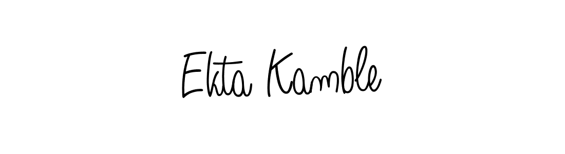 The best way (Angelique-Rose-font-FFP) to make a short signature is to pick only two or three words in your name. The name Ekta Kamble include a total of six letters. For converting this name. Ekta Kamble signature style 5 images and pictures png