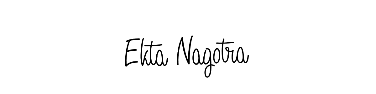 Use a signature maker to create a handwritten signature online. With this signature software, you can design (Angelique-Rose-font-FFP) your own signature for name Ekta Nagotra. Ekta Nagotra signature style 5 images and pictures png