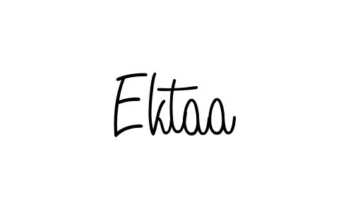 Design your own signature with our free online signature maker. With this signature software, you can create a handwritten (Angelique-Rose-font-FFP) signature for name Ektaa. Ektaa signature style 5 images and pictures png
