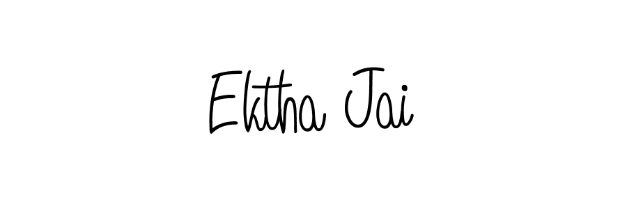 Check out images of Autograph of Ektha Jai name. Actor Ektha Jai Signature Style. Angelique-Rose-font-FFP is a professional sign style online. Ektha Jai signature style 5 images and pictures png