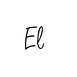 Use a signature maker to create a handwritten signature online. With this signature software, you can design (Angelique-Rose-font-FFP) your own signature for name El . El  signature style 5 images and pictures png