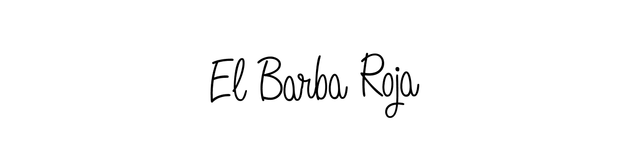 Make a beautiful signature design for name El Barba Roja. With this signature (Angelique-Rose-font-FFP) style, you can create a handwritten signature for free. El Barba Roja signature style 5 images and pictures png
