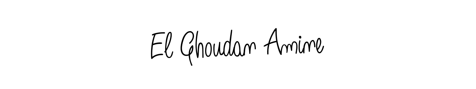 The best way (Angelique-Rose-font-FFP) to make a short signature is to pick only two or three words in your name. The name El Ghoudan Amine include a total of six letters. For converting this name. El Ghoudan Amine signature style 5 images and pictures png