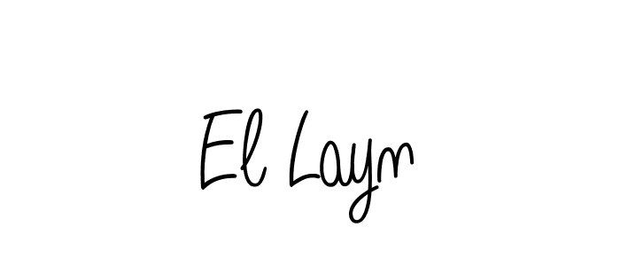 Make a beautiful signature design for name El Layn. With this signature (Angelique-Rose-font-FFP) style, you can create a handwritten signature for free. El Layn signature style 5 images and pictures png