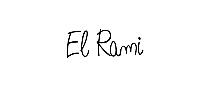 How to Draw El Rami signature style? Angelique-Rose-font-FFP is a latest design signature styles for name El Rami. El Rami signature style 5 images and pictures png