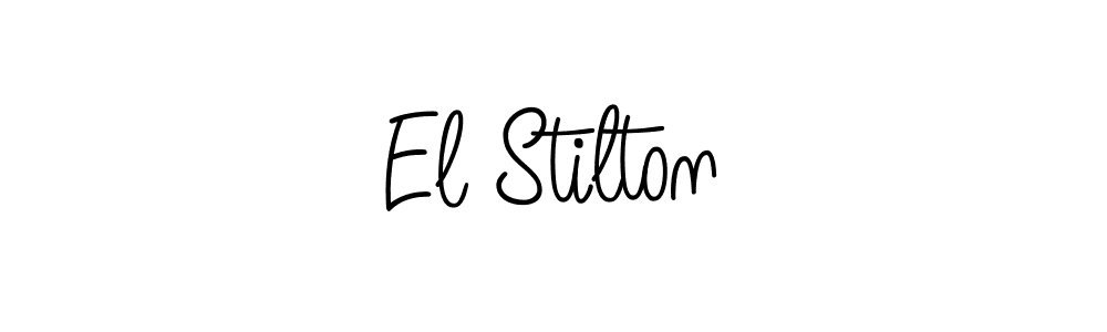 How to make El Stilton name signature. Use Angelique-Rose-font-FFP style for creating short signs online. This is the latest handwritten sign. El Stilton signature style 5 images and pictures png