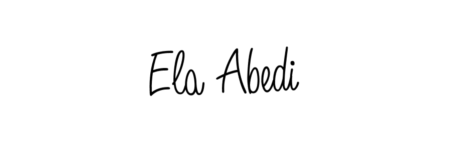 How to make Ela Abedi signature? Angelique-Rose-font-FFP is a professional autograph style. Create handwritten signature for Ela Abedi name. Ela Abedi signature style 5 images and pictures png