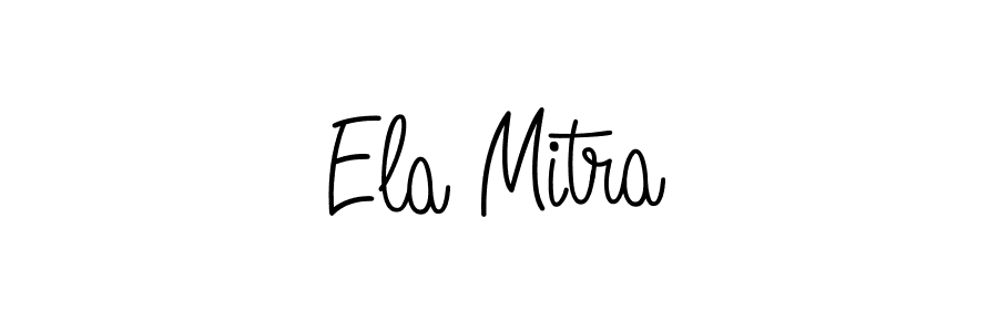 Design your own signature with our free online signature maker. With this signature software, you can create a handwritten (Angelique-Rose-font-FFP) signature for name Ela Mitra. Ela Mitra signature style 5 images and pictures png