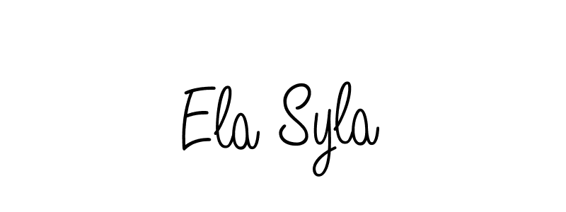 Angelique-Rose-font-FFP is a professional signature style that is perfect for those who want to add a touch of class to their signature. It is also a great choice for those who want to make their signature more unique. Get Ela Syla name to fancy signature for free. Ela Syla signature style 5 images and pictures png