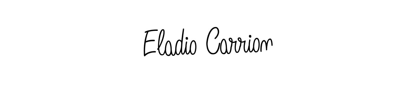 Make a beautiful signature design for name Eladio Carrion. With this signature (Angelique-Rose-font-FFP) style, you can create a handwritten signature for free. Eladio Carrion signature style 5 images and pictures png