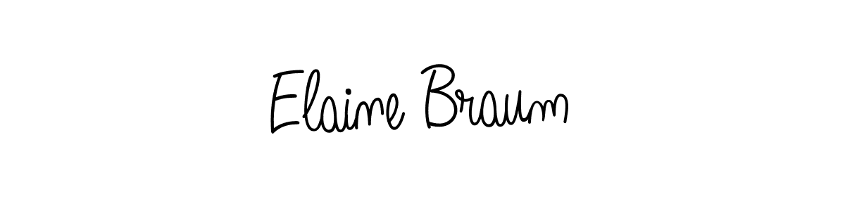 Make a beautiful signature design for name Elaine Braum. With this signature (Angelique-Rose-font-FFP) style, you can create a handwritten signature for free. Elaine Braum signature style 5 images and pictures png