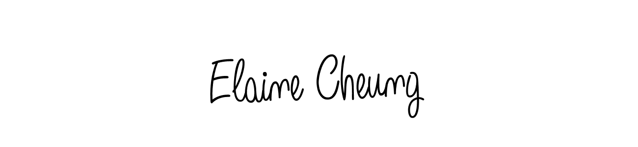 Use a signature maker to create a handwritten signature online. With this signature software, you can design (Angelique-Rose-font-FFP) your own signature for name Elaine Cheung. Elaine Cheung signature style 5 images and pictures png