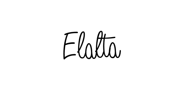 Use a signature maker to create a handwritten signature online. With this signature software, you can design (Angelique-Rose-font-FFP) your own signature for name Elalta. Elalta signature style 5 images and pictures png