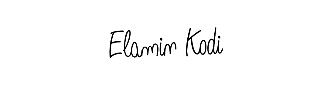 Create a beautiful signature design for name Elamin Kodi. With this signature (Angelique-Rose-font-FFP) fonts, you can make a handwritten signature for free. Elamin Kodi signature style 5 images and pictures png