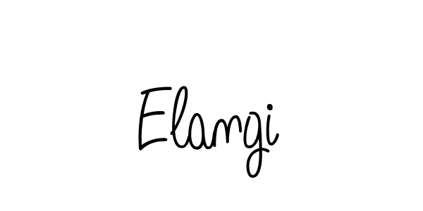 Make a beautiful signature design for name Elangi. With this signature (Angelique-Rose-font-FFP) style, you can create a handwritten signature for free. Elangi signature style 5 images and pictures png