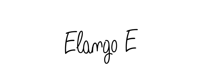 Use a signature maker to create a handwritten signature online. With this signature software, you can design (Angelique-Rose-font-FFP) your own signature for name Elango E. Elango E signature style 5 images and pictures png