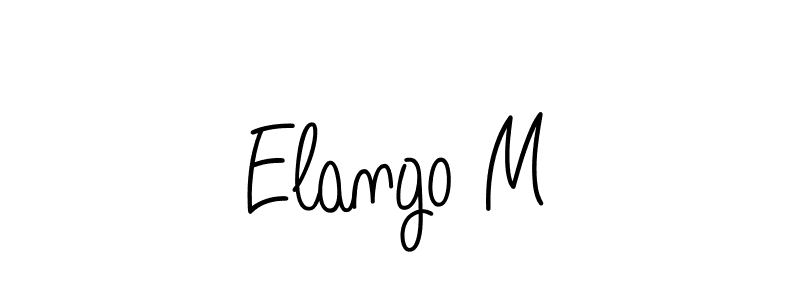 How to Draw Elango M signature style? Angelique-Rose-font-FFP is a latest design signature styles for name Elango M. Elango M signature style 5 images and pictures png