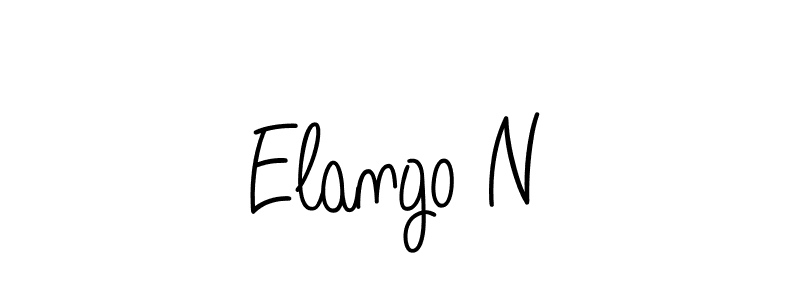 Make a beautiful signature design for name Elango N. With this signature (Angelique-Rose-font-FFP) style, you can create a handwritten signature for free. Elango N signature style 5 images and pictures png