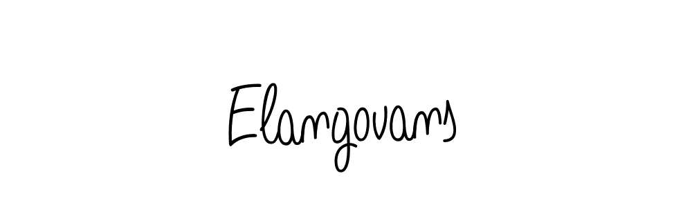 Make a beautiful signature design for name Elangovans. With this signature (Angelique-Rose-font-FFP) style, you can create a handwritten signature for free. Elangovans signature style 5 images and pictures png