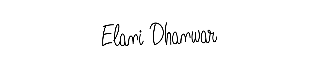 Make a short Elani Dhanwar signature style. Manage your documents anywhere anytime using Angelique-Rose-font-FFP. Create and add eSignatures, submit forms, share and send files easily. Elani Dhanwar signature style 5 images and pictures png