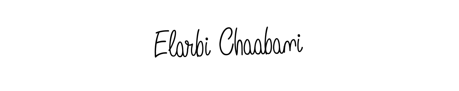 Make a beautiful signature design for name Elarbi Chaabani. With this signature (Angelique-Rose-font-FFP) style, you can create a handwritten signature for free. Elarbi Chaabani signature style 5 images and pictures png