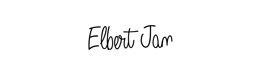 How to make Elbert Jan name signature. Use Angelique-Rose-font-FFP style for creating short signs online. This is the latest handwritten sign. Elbert Jan signature style 5 images and pictures png