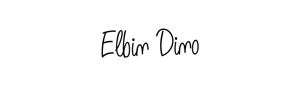 Elbin Dino stylish signature style. Best Handwritten Sign (Angelique-Rose-font-FFP) for my name. Handwritten Signature Collection Ideas for my name Elbin Dino. Elbin Dino signature style 5 images and pictures png