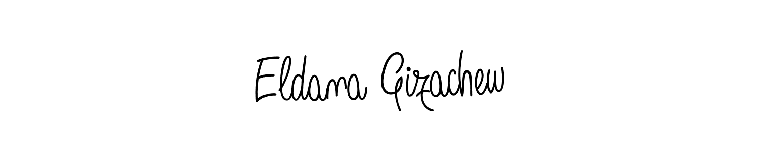 This is the best signature style for the Eldana Gizachew name. Also you like these signature font (Angelique-Rose-font-FFP). Mix name signature. Eldana Gizachew signature style 5 images and pictures png