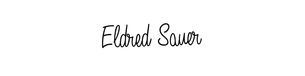 You should practise on your own different ways (Angelique-Rose-font-FFP) to write your name (Eldred Sauer) in signature. don't let someone else do it for you. Eldred Sauer signature style 5 images and pictures png