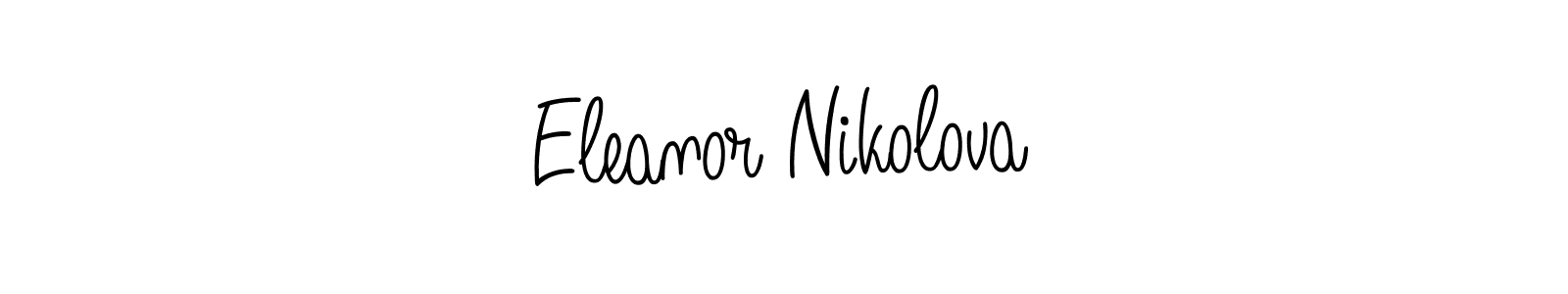 Make a beautiful signature design for name Eleanor Nikolova. With this signature (Angelique-Rose-font-FFP) style, you can create a handwritten signature for free. Eleanor Nikolova signature style 5 images and pictures png
