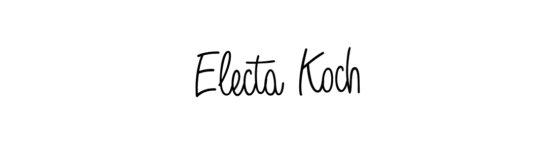 Use a signature maker to create a handwritten signature online. With this signature software, you can design (Angelique-Rose-font-FFP) your own signature for name Electa Koch. Electa Koch signature style 5 images and pictures png