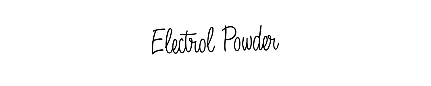 Once you've used our free online signature maker to create your best signature Angelique-Rose-font-FFP style, it's time to enjoy all of the benefits that Electrol Powder name signing documents. Electrol Powder signature style 5 images and pictures png
