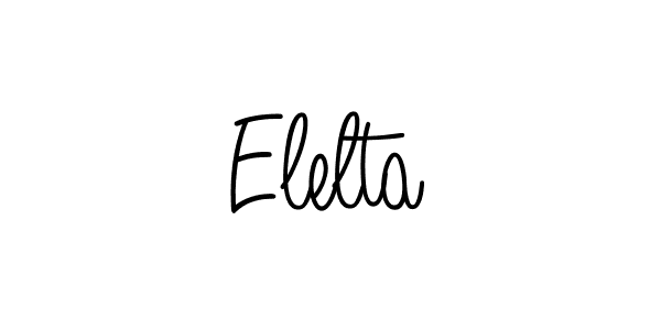 Use a signature maker to create a handwritten signature online. With this signature software, you can design (Angelique-Rose-font-FFP) your own signature for name Elelta. Elelta signature style 5 images and pictures png