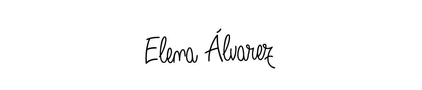 How to make Elena Álvarez name signature. Use Angelique-Rose-font-FFP style for creating short signs online. This is the latest handwritten sign. Elena Álvarez signature style 5 images and pictures png