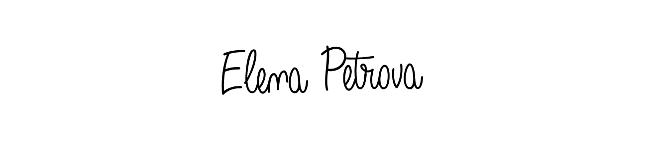 Make a beautiful signature design for name Elena Petrova. With this signature (Angelique-Rose-font-FFP) style, you can create a handwritten signature for free. Elena Petrova signature style 5 images and pictures png