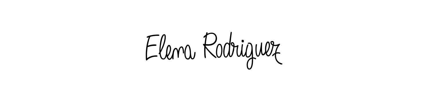 Use a signature maker to create a handwritten signature online. With this signature software, you can design (Angelique-Rose-font-FFP) your own signature for name Elena Rodriguez. Elena Rodriguez signature style 5 images and pictures png