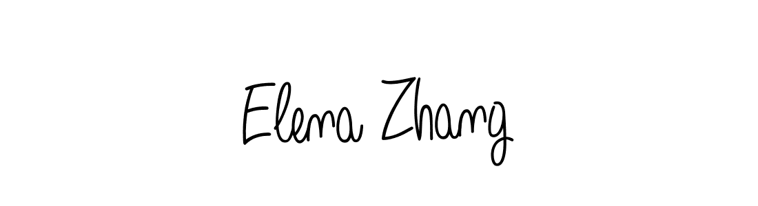 Elena Zhang stylish signature style. Best Handwritten Sign (Angelique-Rose-font-FFP) for my name. Handwritten Signature Collection Ideas for my name Elena Zhang. Elena Zhang signature style 5 images and pictures png