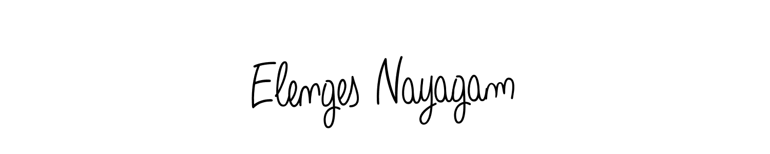 How to Draw Elenges Nayagam signature style? Angelique-Rose-font-FFP is a latest design signature styles for name Elenges Nayagam. Elenges Nayagam signature style 5 images and pictures png