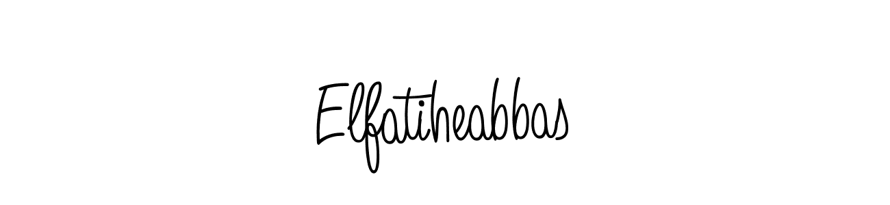 Design your own signature with our free online signature maker. With this signature software, you can create a handwritten (Angelique-Rose-font-FFP) signature for name Elfatiheabbas. Elfatiheabbas signature style 5 images and pictures png