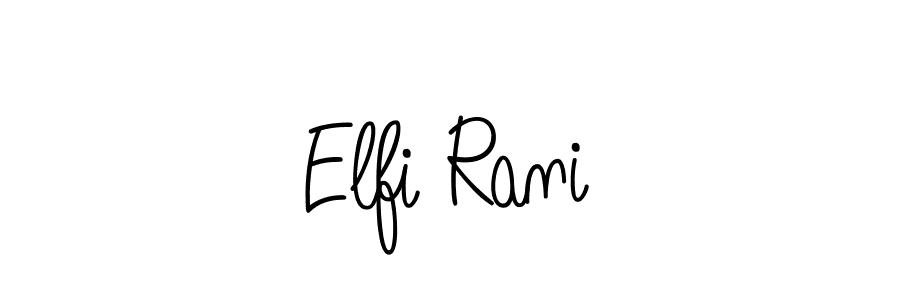 How to make Elfi Rani signature? Angelique-Rose-font-FFP is a professional autograph style. Create handwritten signature for Elfi Rani name. Elfi Rani signature style 5 images and pictures png