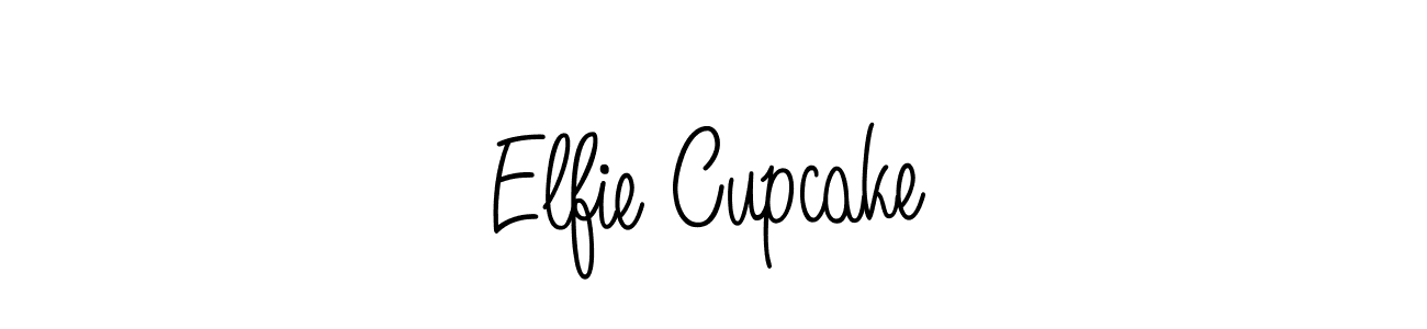 Make a beautiful signature design for name Elfie Cupcake. With this signature (Angelique-Rose-font-FFP) style, you can create a handwritten signature for free. Elfie Cupcake signature style 5 images and pictures png