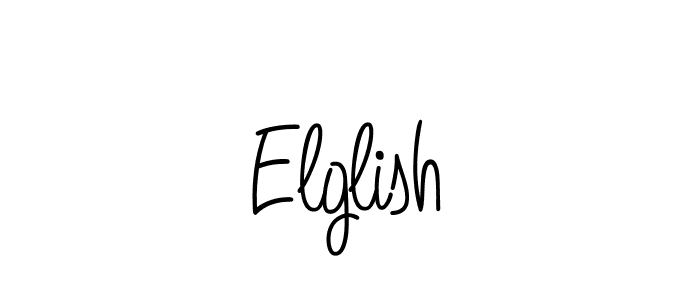You should practise on your own different ways (Angelique-Rose-font-FFP) to write your name (Elglish) in signature. don't let someone else do it for you. Elglish signature style 5 images and pictures png