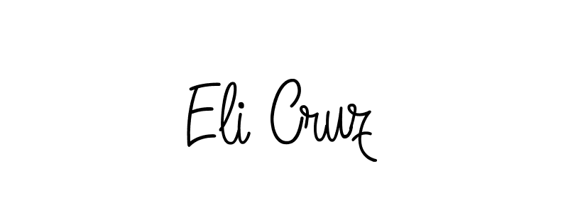 How to make Eli Cruz name signature. Use Angelique-Rose-font-FFP style for creating short signs online. This is the latest handwritten sign. Eli Cruz signature style 5 images and pictures png